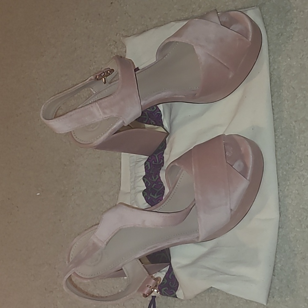 Tory Burch pink heels